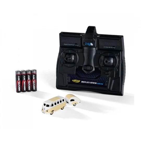 500504164-Volkswagen T1 SambaBus Bus + Caravan 2.4GHz RTR 1/87 Carson