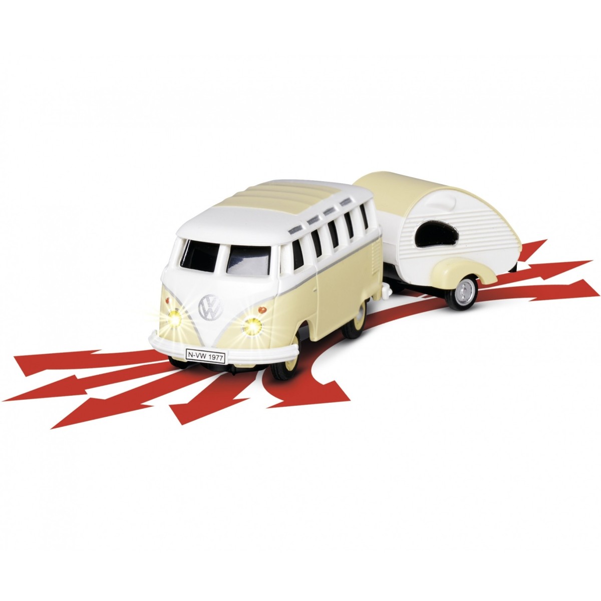 Volkswagen T1 SambaBus Bus + Caravan 2.4GHz RTR 1/87 Carson - 50050...