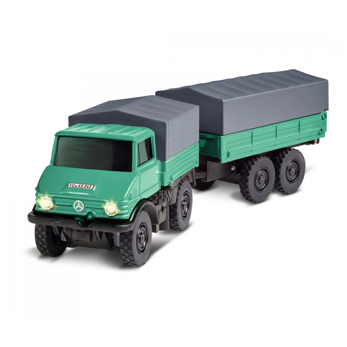 Mercedes Unimog U406 Forestry Truck with Trailer 2.4GHz RTR 1/87 Ca...