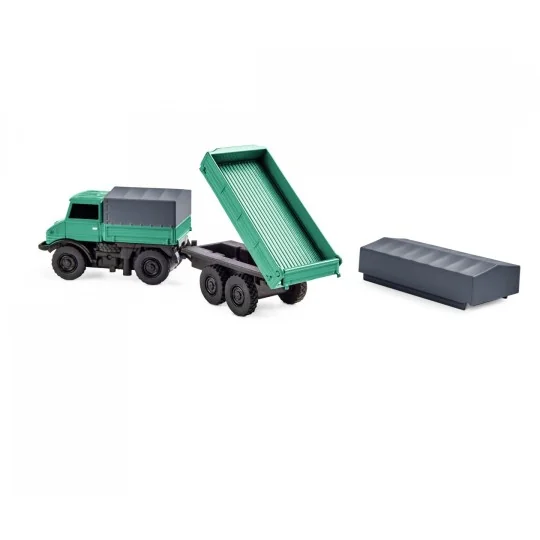 500504165-Mercedes Unimog U406 Forestry Truck with Trailer 2.4GHz RTR 1/87 Carson - 500504165