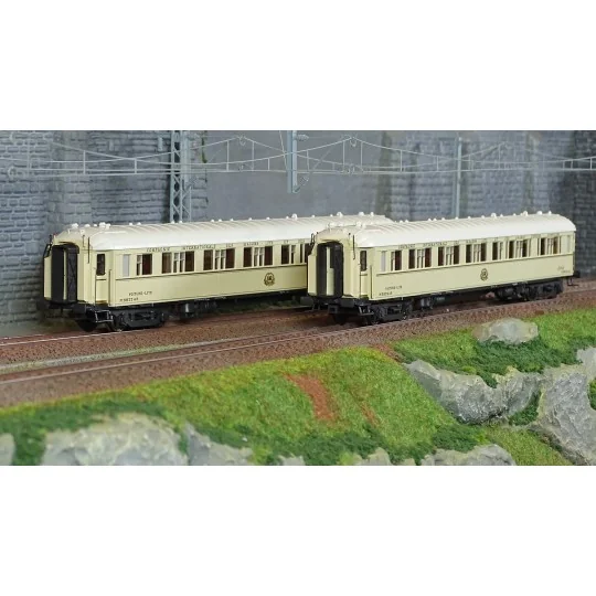 Lsm_49147-LS Models 49147 Set of 2 WL S coaches, white, 1928 Egypt livery, CIWL, illuminated