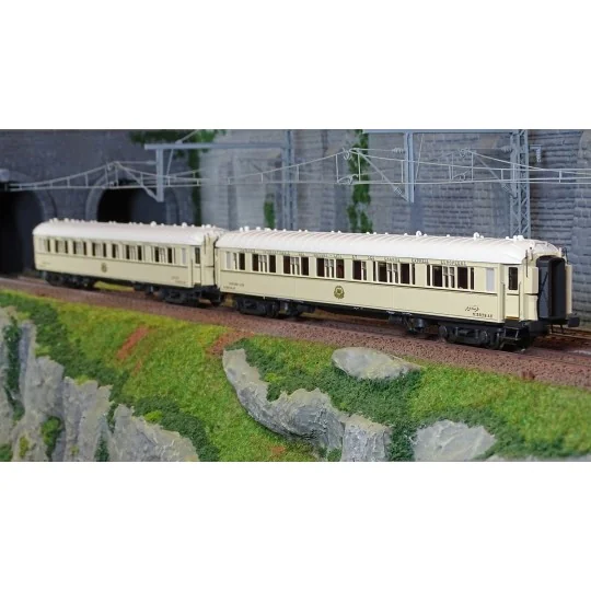 Lsm_49147-LS Models 49147 Set of 2 WL S coaches, white, 1928 Egypt livery, CIWL, illuminated