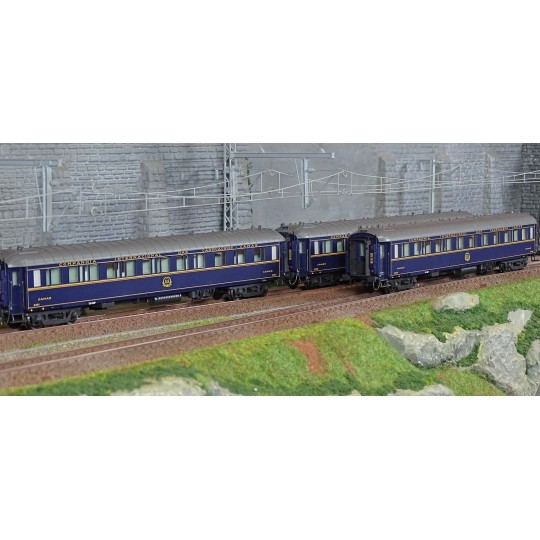 Lsm_49320-LS Models 49320 Set of 3 WL S coaches, blue, 1968 livery, CIWL, illuminated