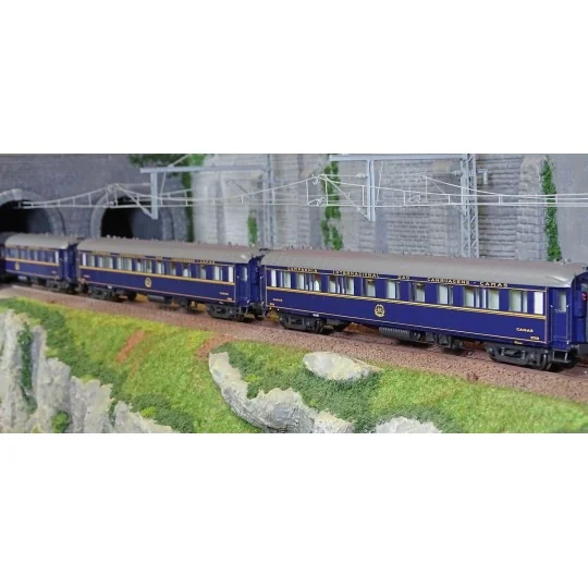 Lsm_49320-LS Models 49320 Set of 3 WL S coaches, blue, 1968 livery, CIWL, illuminated