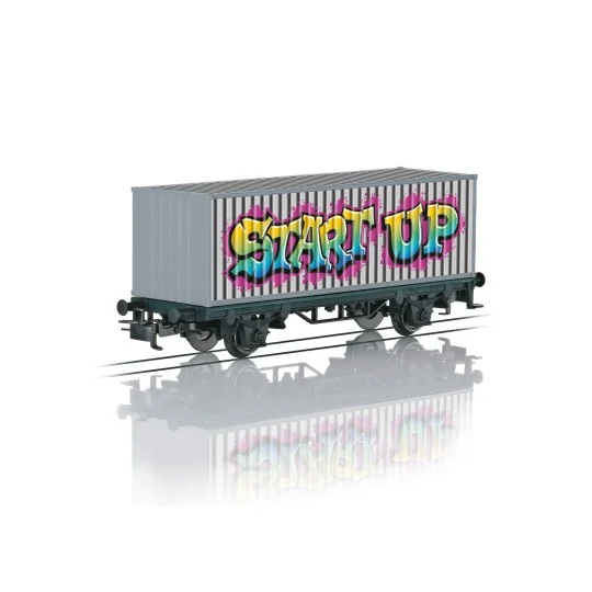 Marklin_44831-Marklin 44831 Container Wagon, Graffiti