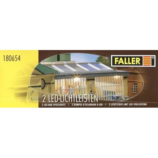 Faller 180654 Set of 2 LED light bars, warm white, 2 x 180mm - Fall... Faller_180654-Faller 180654 Set of 2 LED light bars, warm white, 2 x 180mm - Faller_180654