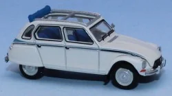 SAI 7621 Citroën Dyane 6, capote ouverte, blanche à bandes bleues, Côte d'Azur Sai Sai_7621 - 1