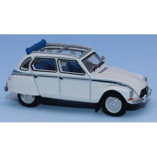 Sai_7621-SAI 7621 Citroën Dyane 6, soft top open, white with blue stripes, French Riviera