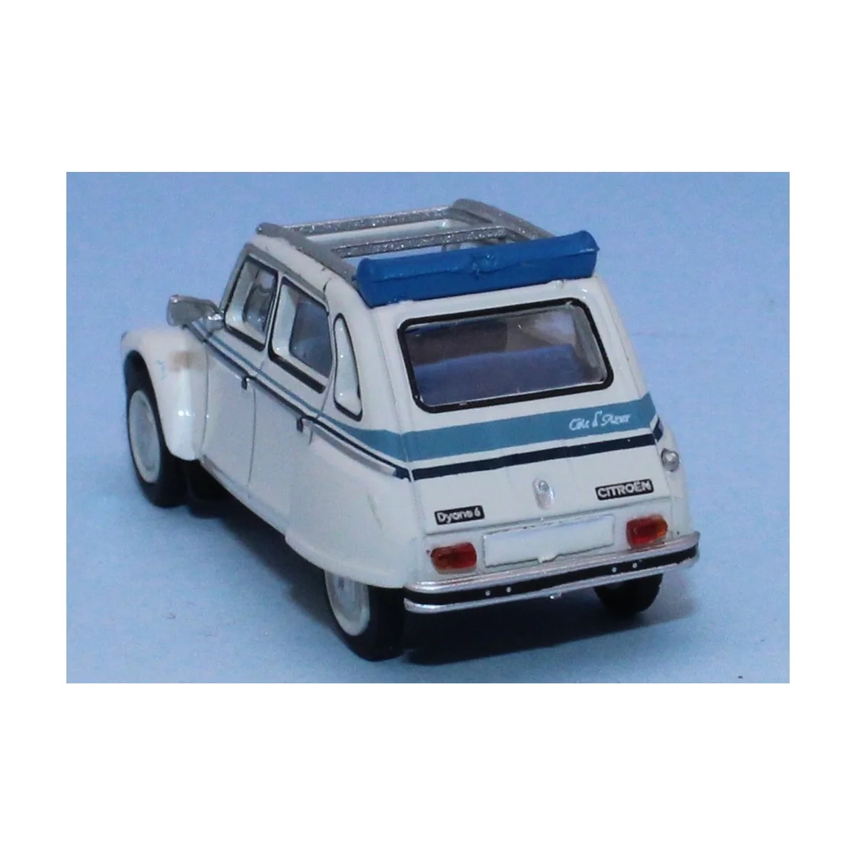 SAI 7621 Citroën Dyane 6, soft top open, white with blue stripes, F...
