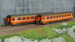 LS Models 40350 Set de 2 voitures voyageurs VSE A9u + A9u, orange, bandeau blanc Ls models Lsm_40350 - 1