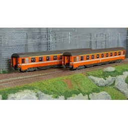 LS Models 40350 Set of 2 passenger cars VSE A9u + A9u, orange, whit...