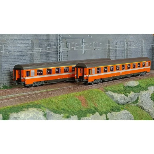 Lsm_40350-LS Models 40350 Set de 2 voitures voyageurs VSE A9u + A9u, orange, bandeau blanc