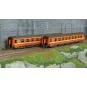 LS Models 40350 Set de 2 voitures voyageurs VSE A9u + A9u, orange, bandeau blanc Ls models Lsm_40350 - 1 Lsm_40350-LS Models 40350 Set de 2 voitures voyageurs VSE A9u + A9u, orange, bandeau blanc