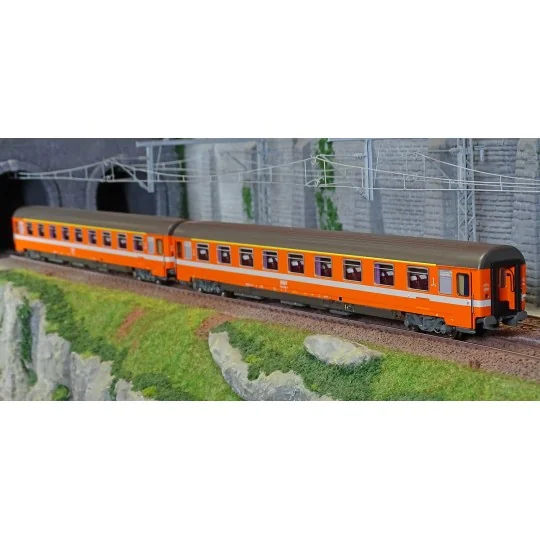 Lsm_40350-LS Models 40350 Set of 2 passenger cars VSE A9u + A9u, orange, white stripe