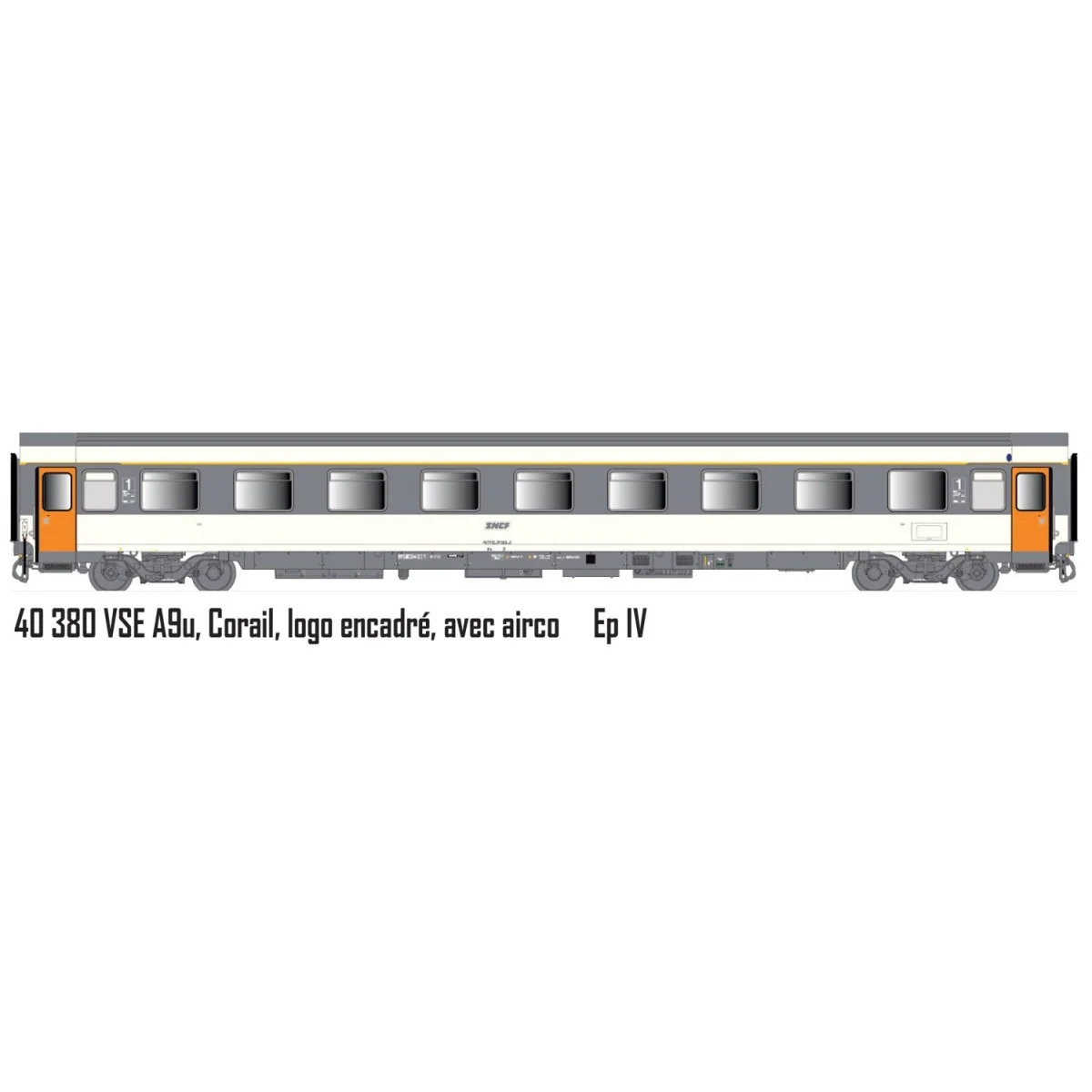 LS Models 40380 VSE A9u Passenger Car, Corail, framed logo - Lsm_40380