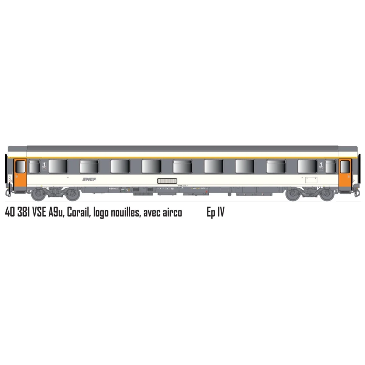 LS Models 40381 VSE A9u Passenger Car, Corail, Noodle Logo - Lsm_40381