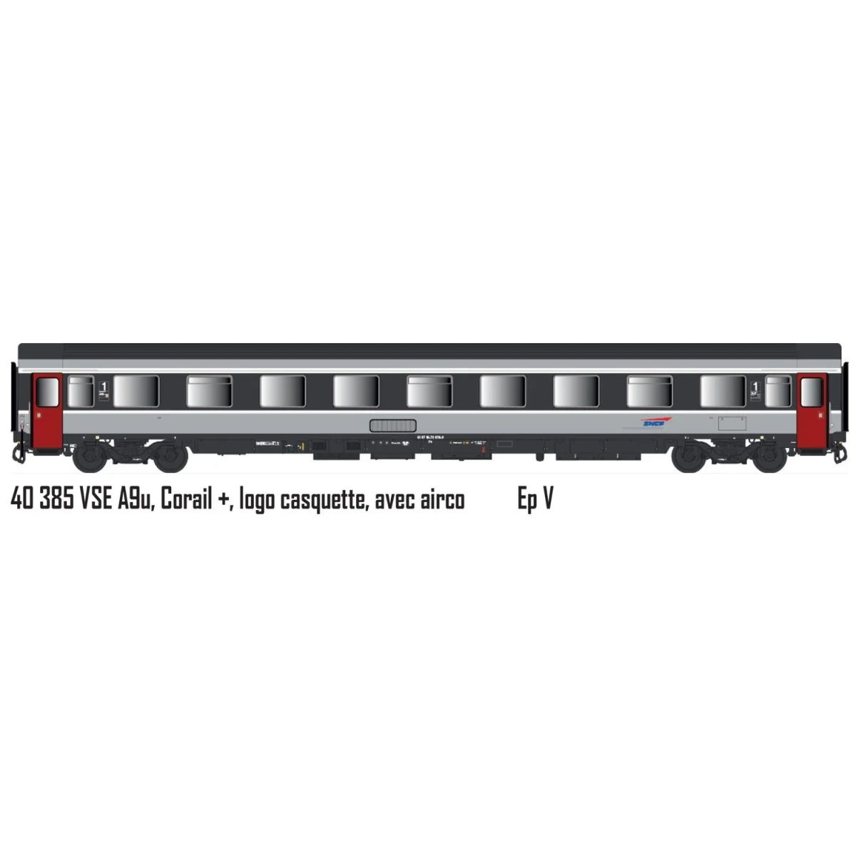 LS Models 40385 VSE A9u Passenger Car, Corail +, Cap Logo - Lsm_40385