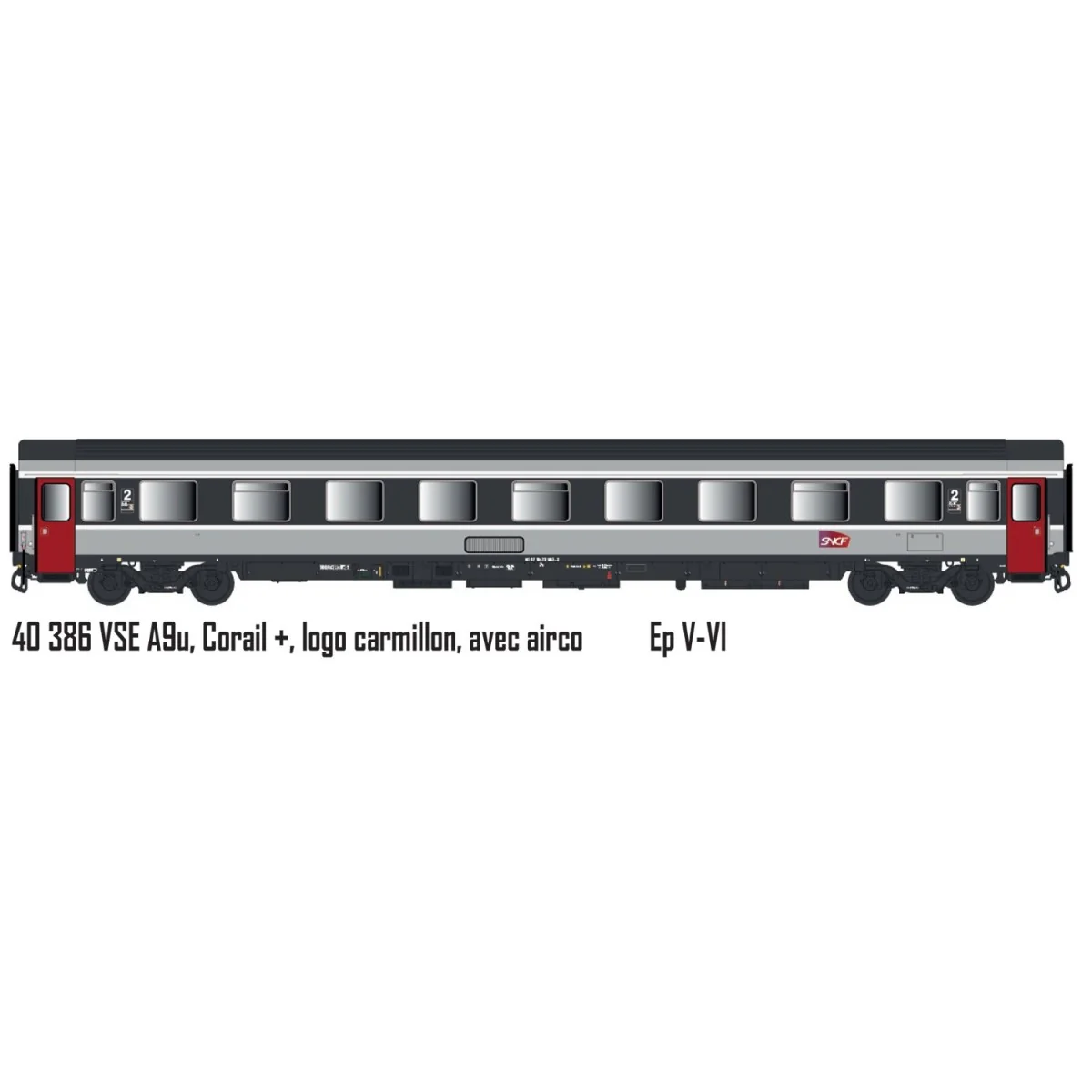 LS Models 40386 Voiture voyageurs VSE A9u, Corail +, logo carmillon Ls models Lsm_40386 - 3