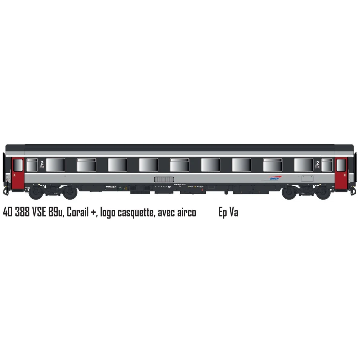 LS Models 40388 VSE B9u Passenger Car, Corail +, Cap Logo - Lsm_40388