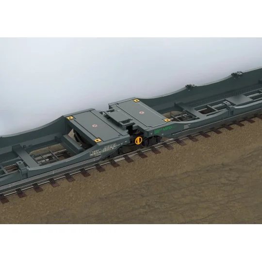 Trix_24472-Trix 24472 Articulated pocket wagon Sdggmrss 738 (T3000e), DB AG, loaded with Mars semi-trailers