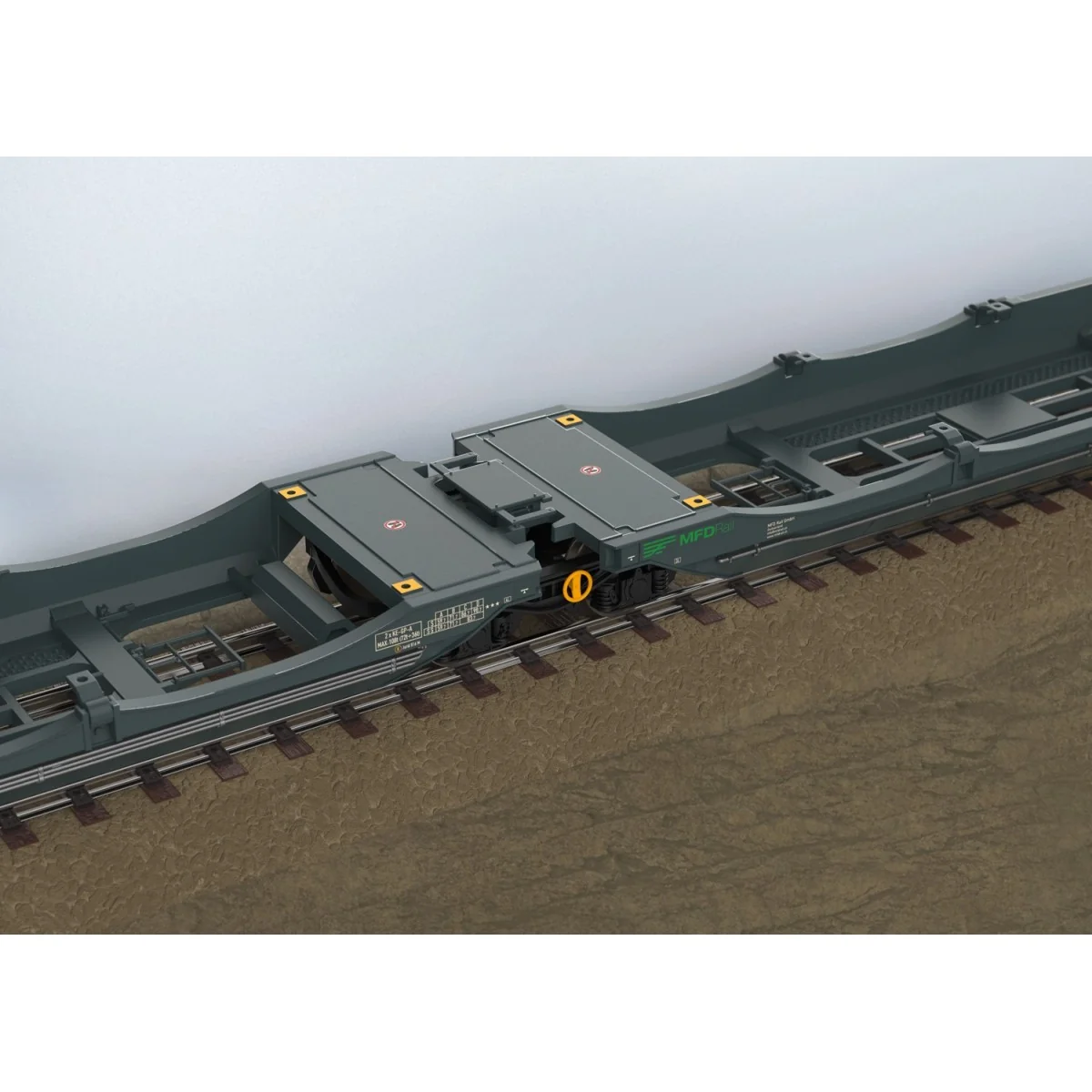 Trix 24472 Articulated pocket wagon Sdggmrss 738 (T3000e), DB AG, l...