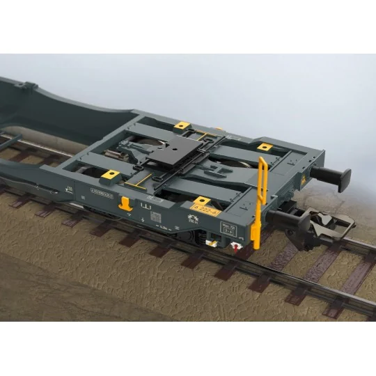 Trix 24472 Articulated pocket wagon Sdggmrss 738 (T3000e), DB AG, l... Trix_24472-Trix 24472 Articulated pocket wagon Sdggmrss 738 (T3000e), DB AG, loaded with Mars semi-trailers
