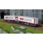 Trix 24472 Articulated pocket wagon Sdggmrss 738 (T3000e), DB AG, l... Trix_24472-Trix 24472 Articulated pocket wagon Sdggmrss 738 (T3000e), DB AG, loaded with Mars semi-trailers