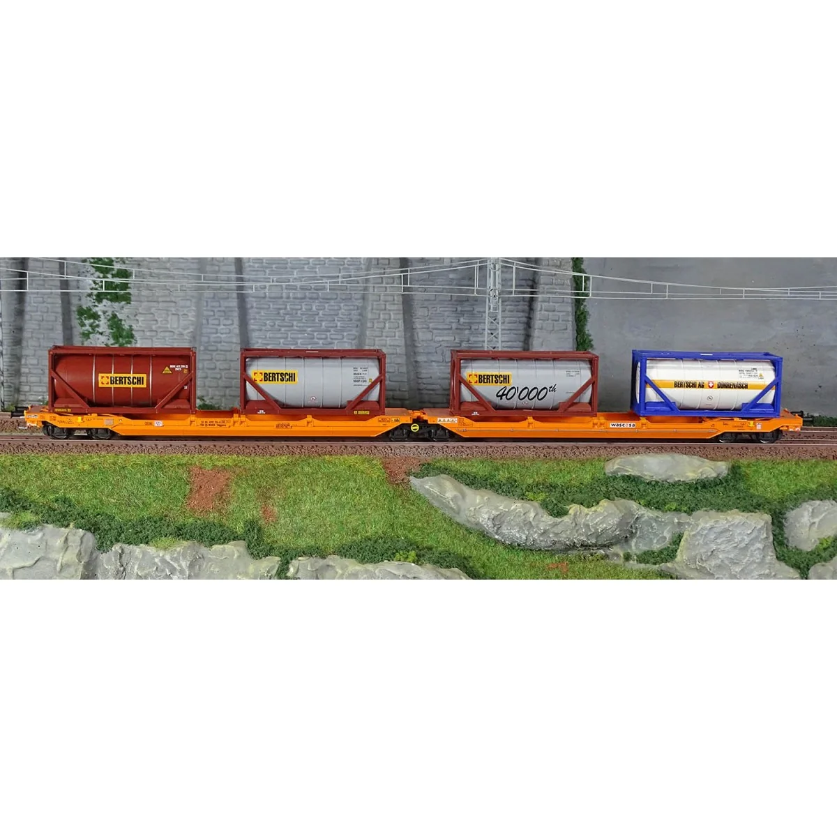 Trix 24471 Articulated pocket wagon Sdggmrss 738 (T3000e), Wascosa,...