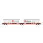 Marklin_47470-Marklin 47470 Articulated pocket wagon Sdggmrss 738 (T3000e), DB AG, loaded with DB Schenker semi-trailers