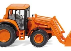 Wiking 039339 John Deere 6920S Tractor, orange, with front loader -...