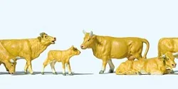 Preiser 10147 Animals, Set of 6 Cows
