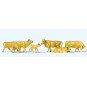 Preiser_10147-Preiser 10147 animaux, Set de 6 vaches