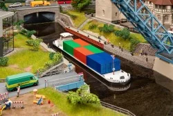 Faller 131013 Maquette, Bateau Cargo fluvial avec conteneurs Faller Faller_131013 - 1