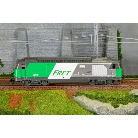 MB-241.S-Ree Modeles MB241.S Locomotive diesel BB 67471, sans persienne, Livrée FRET, SNCF, dépôt Longueau, digital sonore, fumée