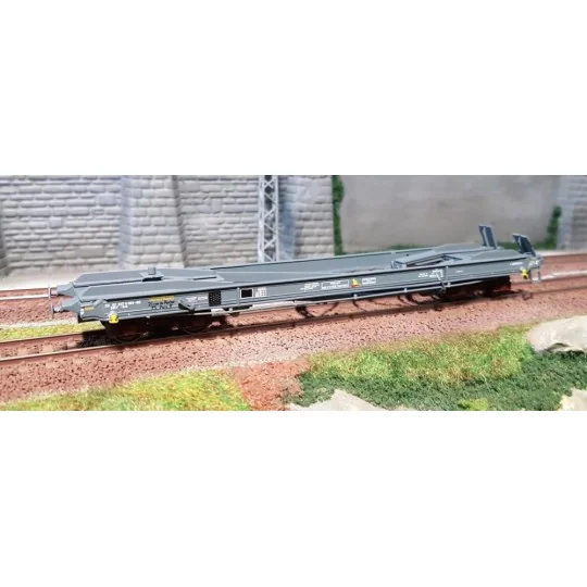 Lsm_30136-Ls Models 30136 Wagon plat porte conteneur KB NOVATRANS, gris bleu