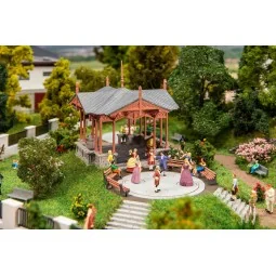 Faller 130655 Model Kit, Bandstand with Dancing Figures - Faller_13...