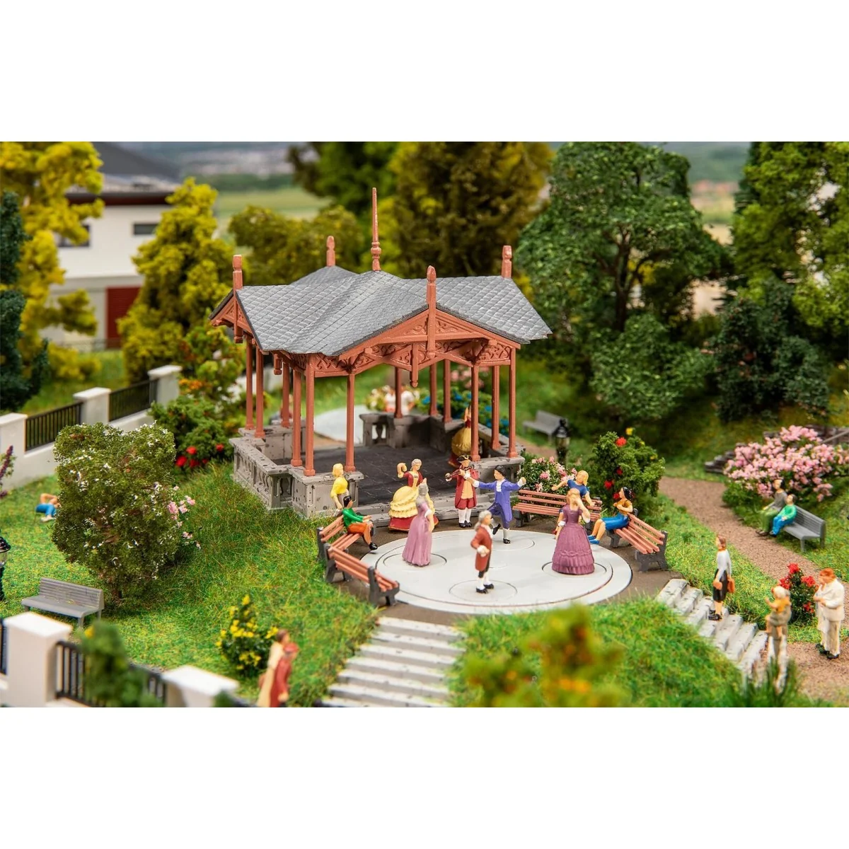 Faller 130655 Model Kit, Bandstand with Dancing Figures - Faller_13...