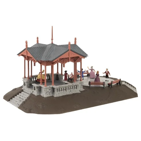 Faller_130655-Faller 130655 Model Kit, Bandstand with Dancing Figures