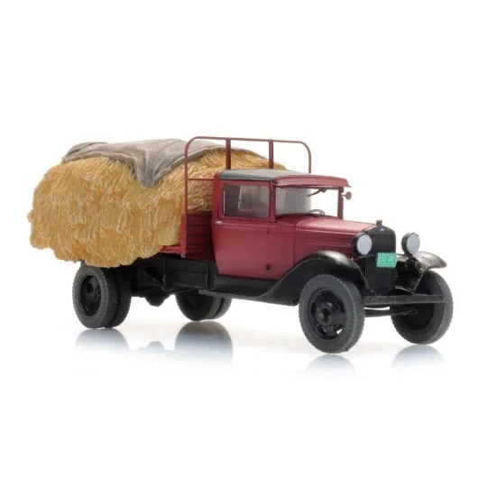 Arti_387.502-Artitec 387.502 Ford Model AA flatbed truck with hay load