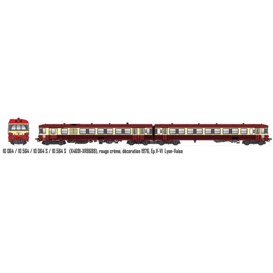 Lsm_10064S-LS Models 10064S Autorail EAD X4691 - XR8688, rouge crème, décoration 1976, Lyon-Vaise, digital sonore