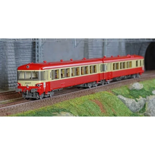 Lsm_10064-LS Models 10064 Autorail EAD X4691 - XR8688, rouge crème, décoration 1976, Lyon-Vaise