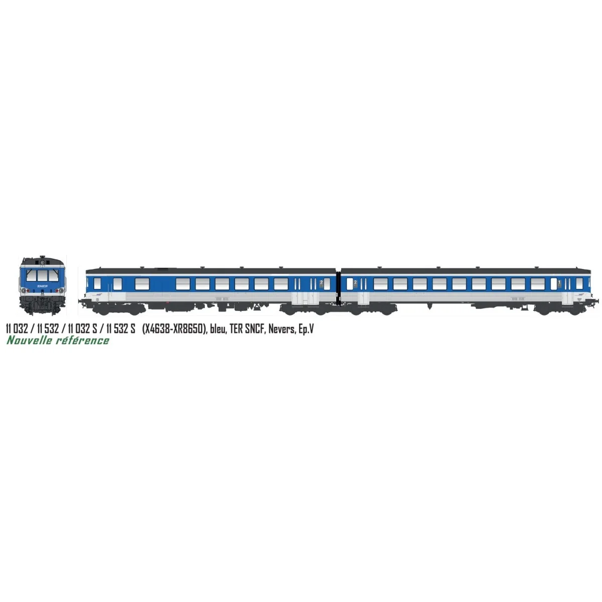 LS Models 11032 Autorail EAD X4638 - XR8650, bleu, TER SNCF, Nevers Ls models Lsm_11032 - 5