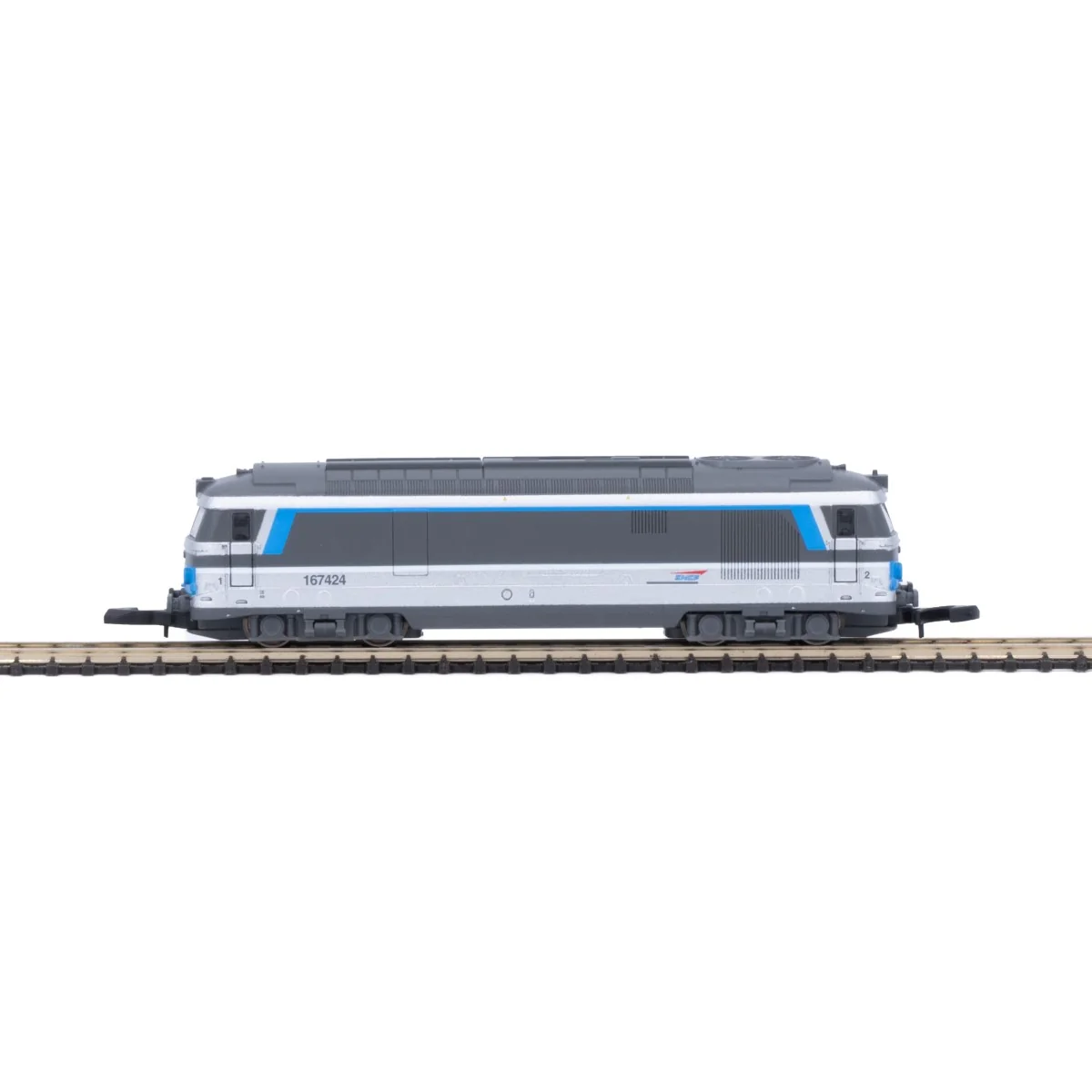 Azar L01-IS1A BB 67424 diesel locomotive, SNCF, Isabelle livery, ca...