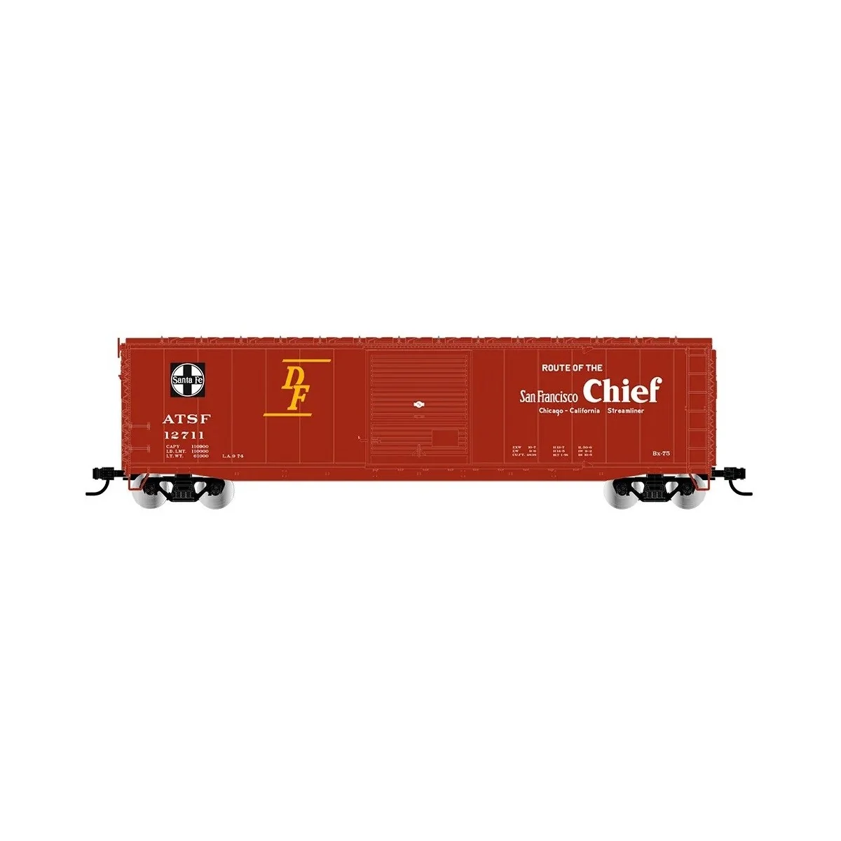 Rivarossi HR6661A US covered bogie wagon, without roof walkway "San... Rivarossi HR6661A US covered bogie wagon, without roof walkway "San...