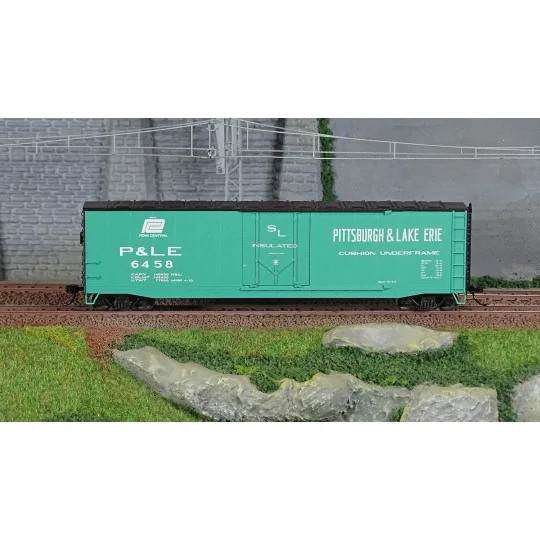 HR6663A-Rivarossi HR6663A Wagon couvert US à bogies, sans passerelle de toit "P&LE", US-Boxcar n°6458