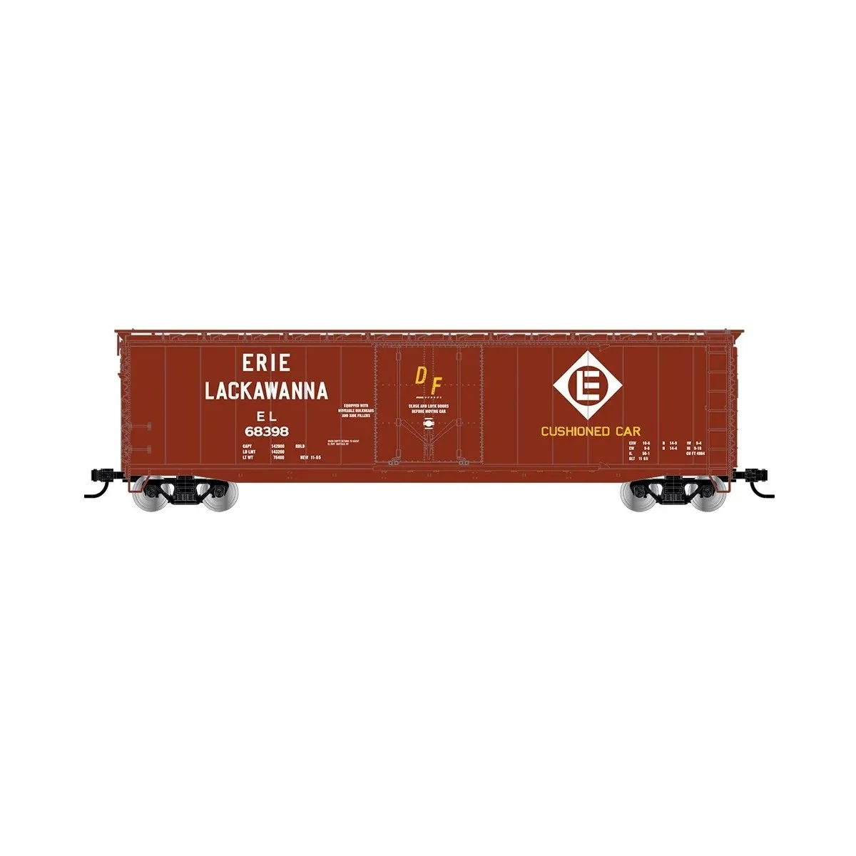 Rivarossi HR6664A US covered bogie wagon, with "Erie Lackawanna" ro...