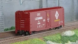 Rivarossi HR6664A Wagon couvert US à bogies, avec passerelle de toit "Erie Lackawanna", US-Boxcar n°68398 Rivarossi HR6664A - 1