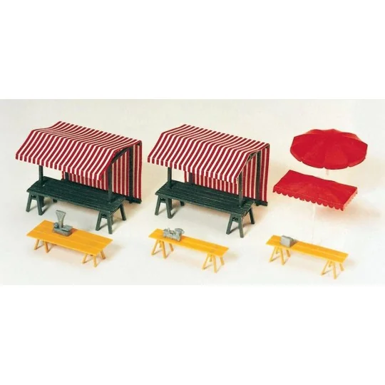 Preiser 17500 Equipment, The market, counters and parasols - Preise... PREISER_17500-Preiser 17500 Equipment, The market, counters and parasols - PREISER_17500