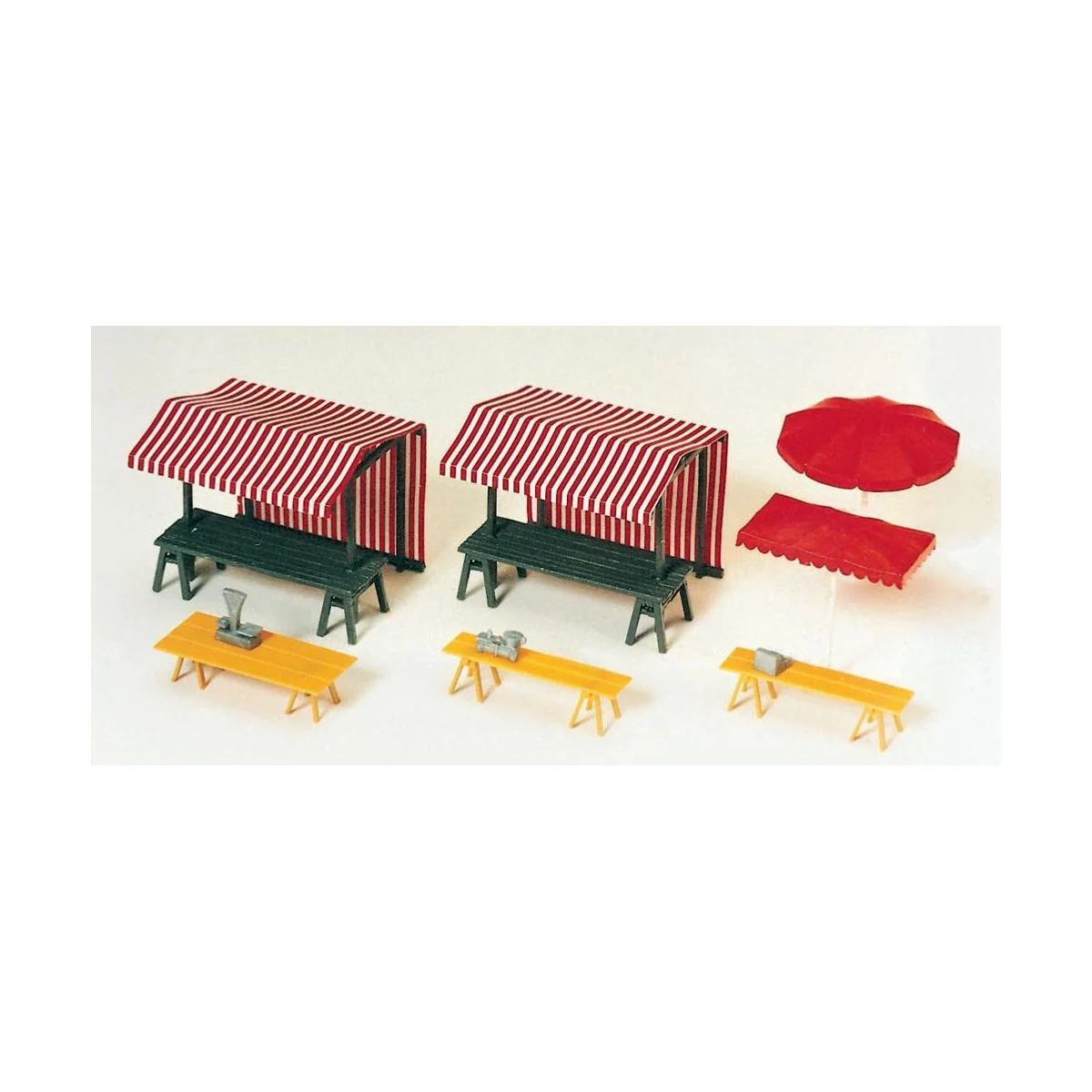 Preiser 17500 Equipment, The market, counters and parasols - Preise... Preiser 17500 Equipment, The market, counters and parasols - Preise...