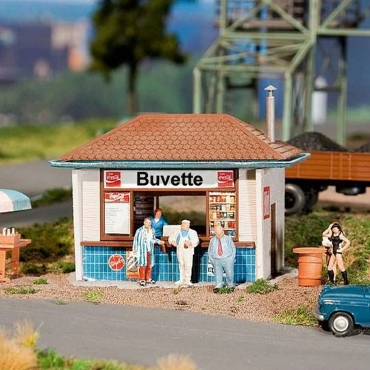 Faller_130462-Faller 130462 Model Kit, French Refreshment Stand